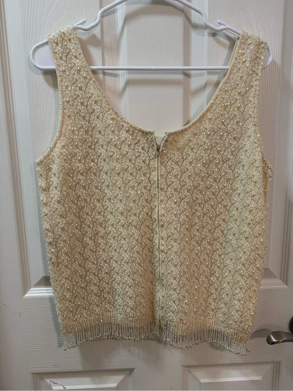 Vintage Sequin Wool Top - Picture 5 of 10